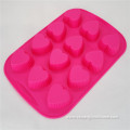 Silicone Bakeware Baking Pan Heart Shape 12-Cup